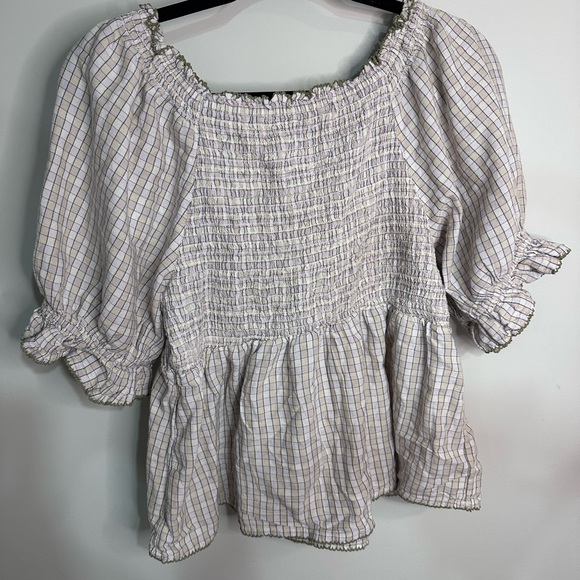 Old Navy Peasant Boho Smocked Top - Picture 3 of 3